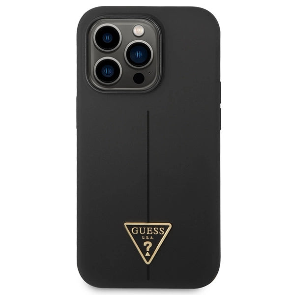 Guess GUHCP14LSLTGK iPhone 14 Pro 6.1" black/black hardcase Silicone Triangle_2
