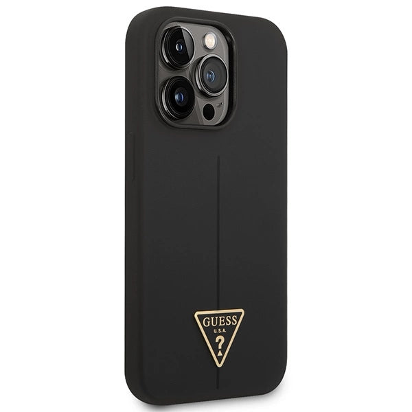 Guess GUHCP14LSLTGK iPhone 14 Pro 6.1" black/black hardcase Silicone Triangle_3