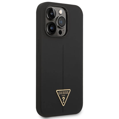 Guess GUHCP14LSLTGK iPhone 14 Pro 6.1" black/black hardcase Silicone Triangle_3