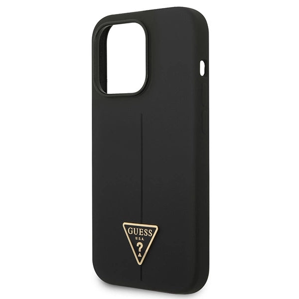 Guess GUHCP14LSLTGK iPhone 14 Pro 6.1" black/black hardcase Silicone Triangle_5