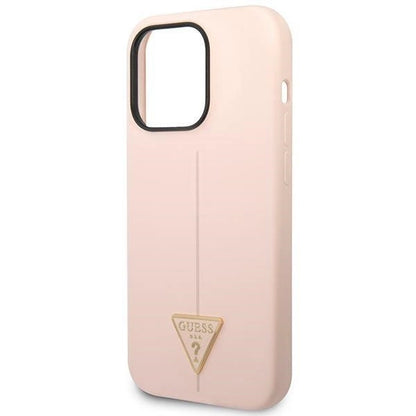 Guess GUHCP14LSLTGP iPhone 14 Pro 6.1" pink/pink hardcase Silicone Triangle_5