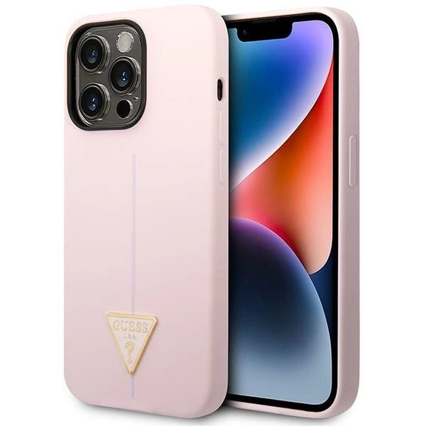 Guess Silicone Triangle iPhone 14 Pro 6.1" Case - Purple_0