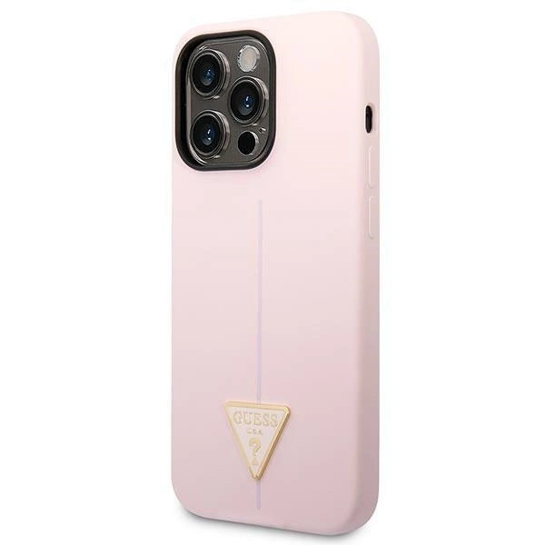 Guess Silicone Triangle iPhone 14 Pro 6.1" Case - Purple_1