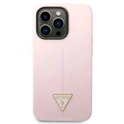 Guess Silicone Triangle iPhone 14 Pro 6.1" Case - Purple_2