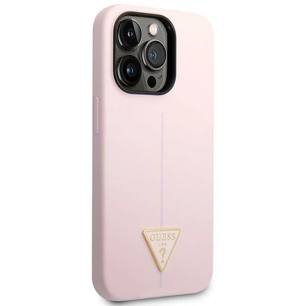 Guess Silicone Triangle iPhone 14 Pro 6.1" Case - Purple_3