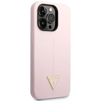 Guess Silicone Triangle iPhone 14 Pro 6.1" Case - Purple_3