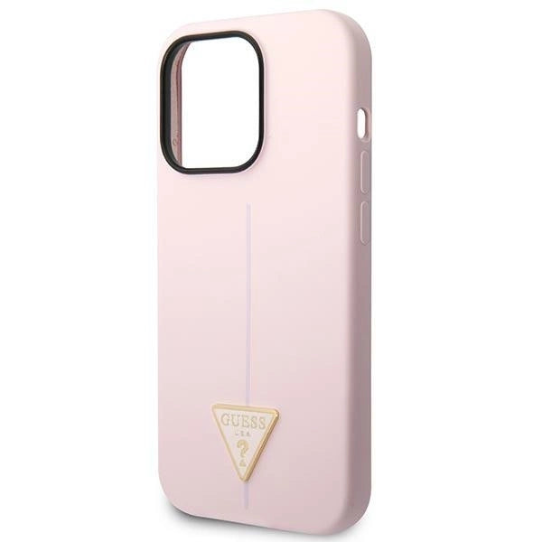 Guess Silicone Triangle iPhone 14 Pro 6.1" Case - Purple_5