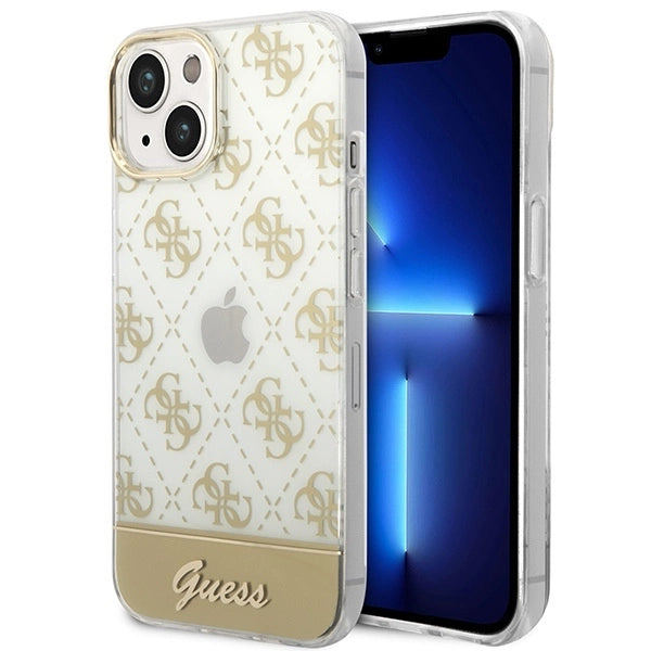 Guess GUHCP14MHG4MHG iPhone 14 Plus 6.7 "gold / gold hardcase 4G Pattern Script_0