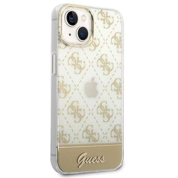 Guess GUHCP14MHG4MHG iPhone 14 Plus 6.7 "gold / gold hardcase 4G Pattern Script_3