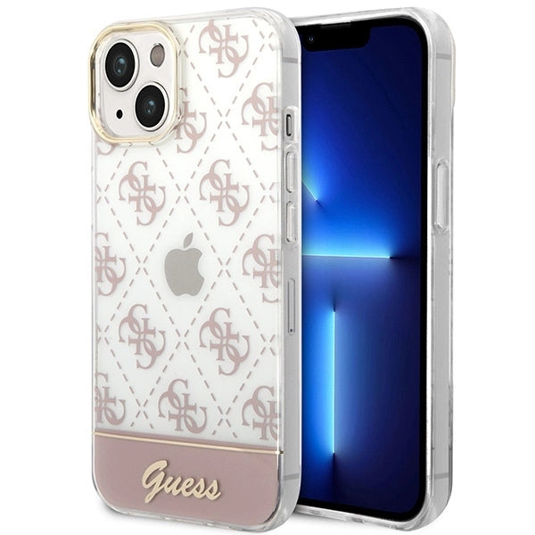 Guess GUHCP14MHG4MHP iPhone 14 Plus 6.7 "pink / pink hardcase 4G Pattern Script_0