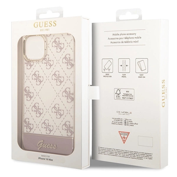Guess GUHCP14MHG4MHP iPhone 14 Plus 6.7 "pink / pink hardcase 4G Pattern Script_7
