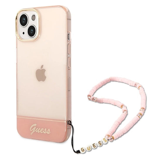 Guess GUHCP14MHGCOHP iPhone 14 Plus 6.7" pink/pink hardcase Translucent Pearl Strap_0