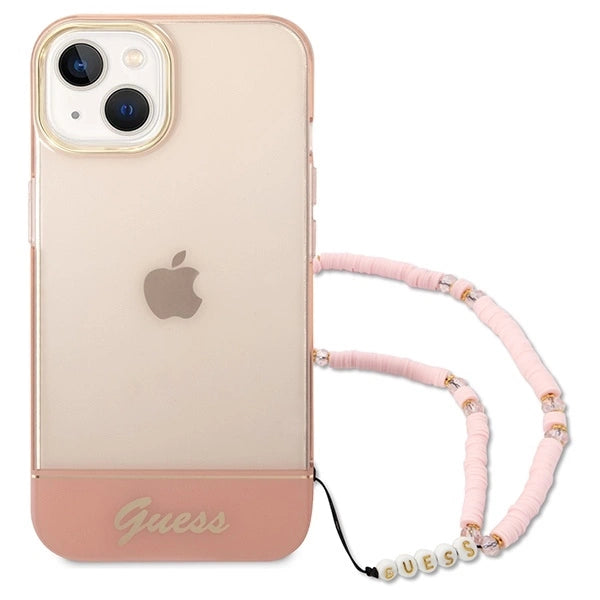 Guess GUHCP14MHGCOHP iPhone 14 Plus 6.7" pink/pink hardcase Translucent Pearl Strap_1