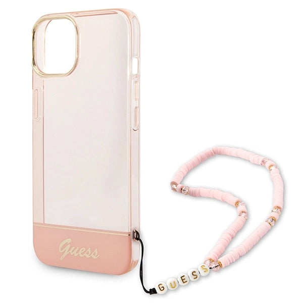 Guess GUHCP14MHGCOHP iPhone 14 Plus 6.7" pink/pink hardcase Translucent Pearl Strap_4