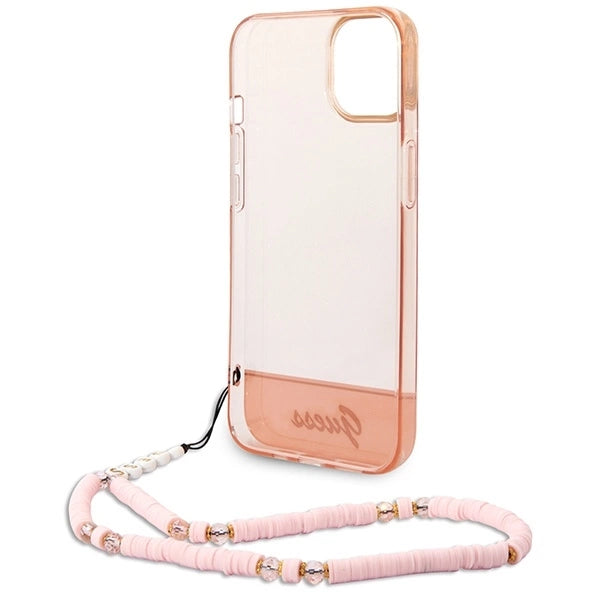 Guess GUHCP14MHGCOHP iPhone 14 Plus 6.7" pink/pink hardcase Translucent Pearl Strap_5