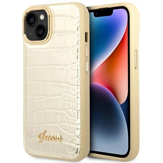 Guess GUHCP14MHGCRHD iPhone 14 Plus 6.7 "gold / gold hardcase Croco Collection_0
