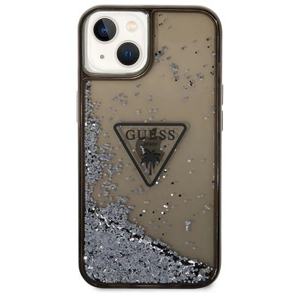 Guess GUHCP14MLFCTPK iPhone 14 Plus 6.7&quot; black/black hardcase Liquid Glitter Palm Collection_2