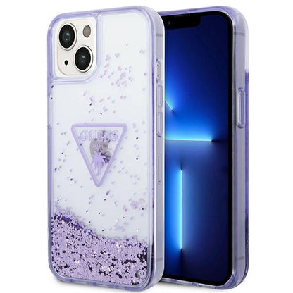 Guess Liquid Glitter Palm Collection case for iPhone 14 Plus 6.7" - purple_0