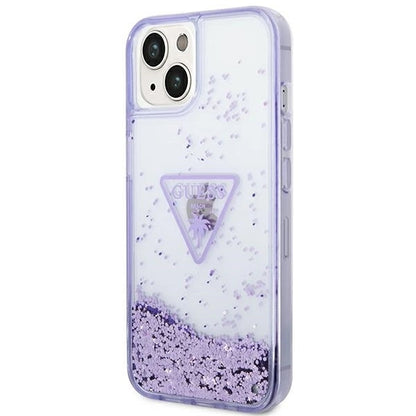 Guess Liquid Glitter Palm Collection case for iPhone 14 Plus 6.7" - purple_1