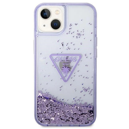 Guess Liquid Glitter Palm Collection case for iPhone 14 Plus 6.7" - purple_2