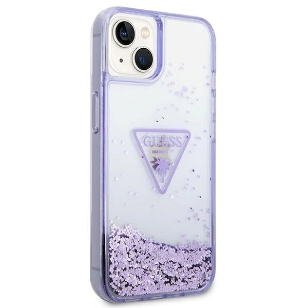 Guess Liquid Glitter Palm Collection case for iPhone 14 Plus 6.7" - purple_3