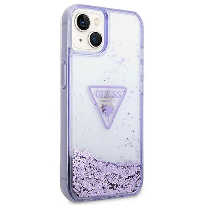 Guess Liquid Glitter Palm Collection case for iPhone 14 Plus 6.7" - purple_3