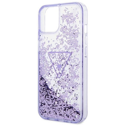 Guess Liquid Glitter Palm Collection case for iPhone 14 Plus 6.7" - purple_5