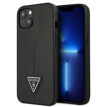 Guess GUHCP14MPSATLK iPhone 14 Plus 6,7 "black / black hardcase SaffianoTriangle Logo_0