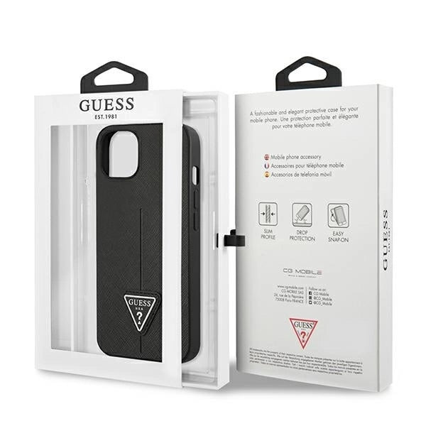 Guess GUHCP14MPSATLK iPhone 14 Plus 6,7 "black / black hardcase SaffianoTriangle Logo_7