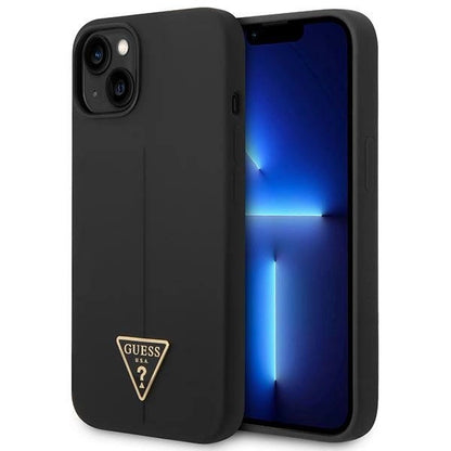 Guess GUHCP14MSLTGK iPhone 14 Plus 6.7" black/black hardcase Silicone Triangle_0