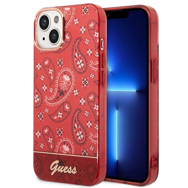 Guess GUHCP14SHGBNHR iPhone 14 6.1" red/red hardcase Bandana Paisley_0