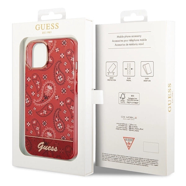 Guess GUHCP14SHGBNHR iPhone 14 6.1" red/red hardcase Bandana Paisley_7
