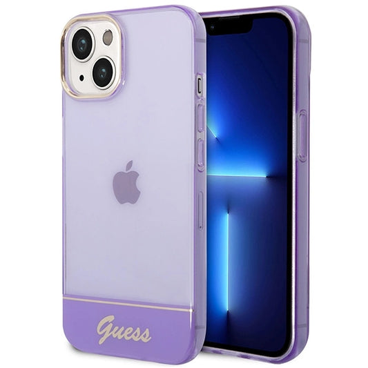 Guess Translucent iPhone 14 6.1&quot; Case - Purple_0