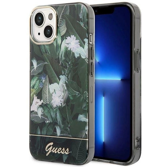 Guess Jungle Collection iPhone 14 Case - Green_0