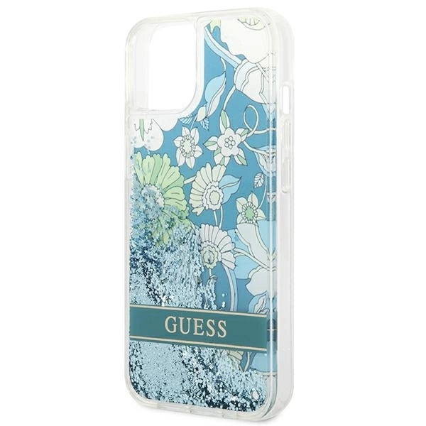 Guess GUHCP14SLFLSN iPhone 14 6.1 "green / green hardcase Flower Liquid Glitter_5