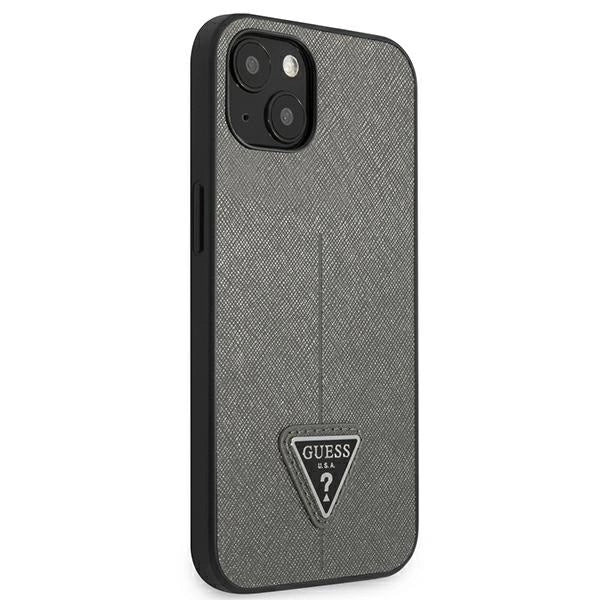 Guess GUHCP14SPSATLG iPhone 14 6.1 "silver / silver hardcase SaffianoTriangle Logo_3