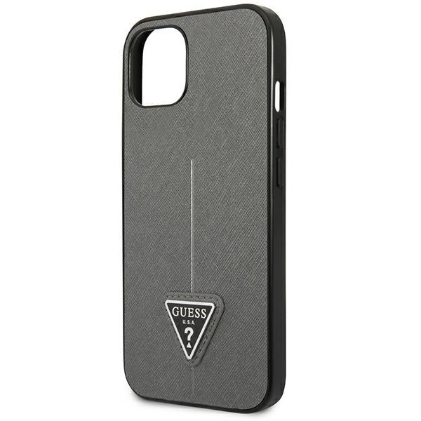 Guess GUHCP14SPSATLG iPhone 14 6.1 "silver / silver hardcase SaffianoTriangle Logo_5