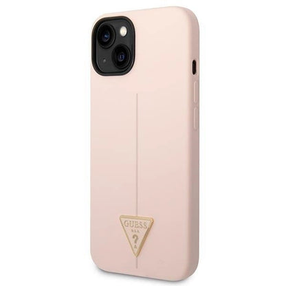Guess GUHCP14SSLTGP iPhone 14 6.1&quot; pink/pink hardcase Silicone Triangle_1