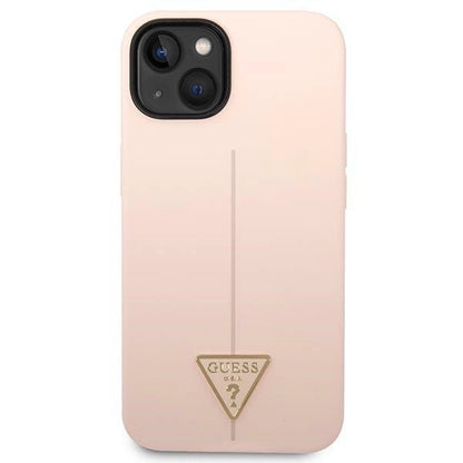 Guess GUHCP14SSLTGP iPhone 14 6.1&quot; pink/pink hardcase Silicone Triangle_2