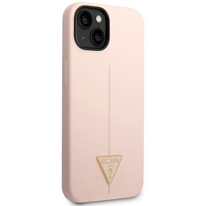 Guess GUHCP14SSLTGP iPhone 14 6.1&quot; pink/pink hardcase Silicone Triangle_3