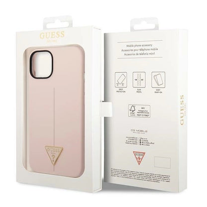 Guess GUHCP14SSLTGP iPhone 14 6.1&quot; pink/pink hardcase Silicone Triangle_7