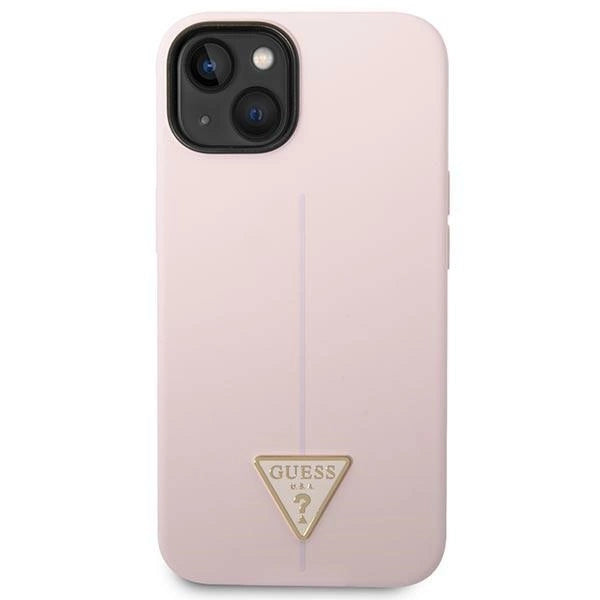 Guess Silicone Triangle Case for iPhone 14 6.1" - Purple_2