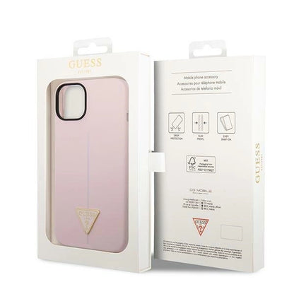 Guess Silicone Triangle Case for iPhone 14 6.1" - Purple_7