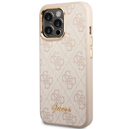 Guess 4G Vintage Gold Logo case for iPhone 14 Pro Max - pink_1