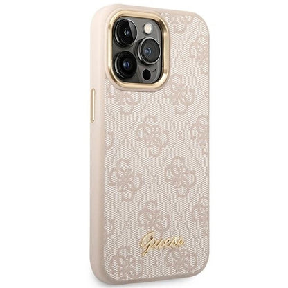 Guess 4G Vintage Gold Logo case for iPhone 14 Pro Max - pink_3