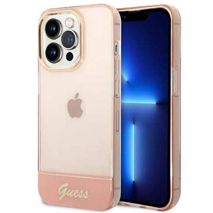 Guess Translucent iPhone 14 Pro Max 6.7" Case - Pink_0