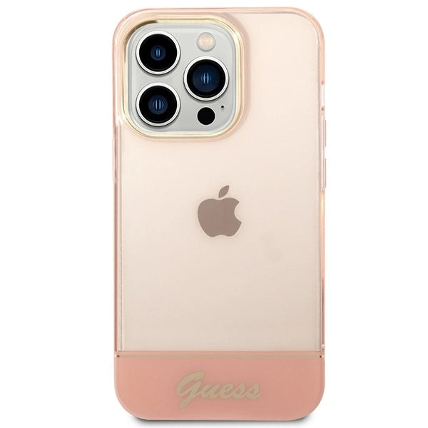 Guess Translucent iPhone 14 Pro Max 6.7" Case - Pink_2