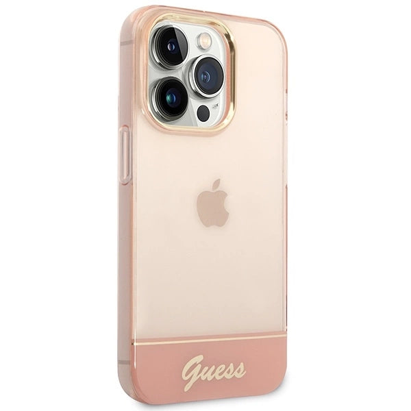 Guess Translucent iPhone 14 Pro Max 6.7" Case - Pink_3