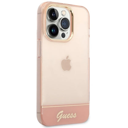 Guess Translucent iPhone 14 Pro Max 6.7" Case - Pink_3