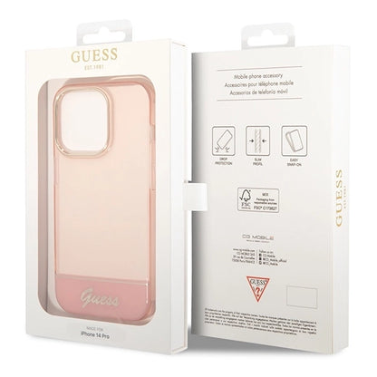 Guess Translucent iPhone 14 Pro Max 6.7" Case - Pink_7